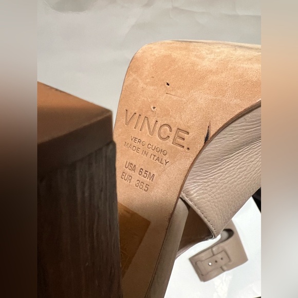 Vince Addie Open-Toe Buckle-Back Sandal Taupe - Picture 11 of 16